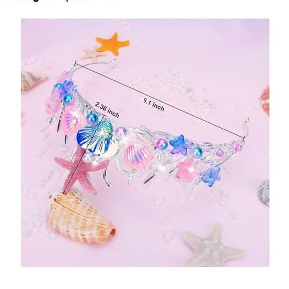 Tiara Seashell Headband, NEW - Picture 2 of 3